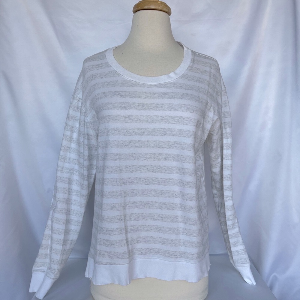 Frank & Eileen Tee Lab White and Gray L/S Tee